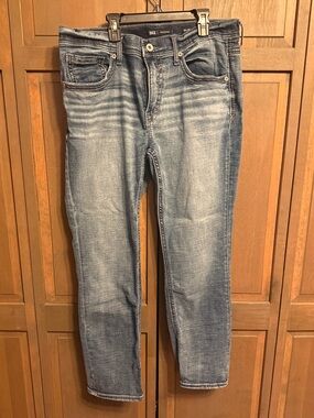 BKE Men's Jake Straight - Blue Slim Straight Jeans